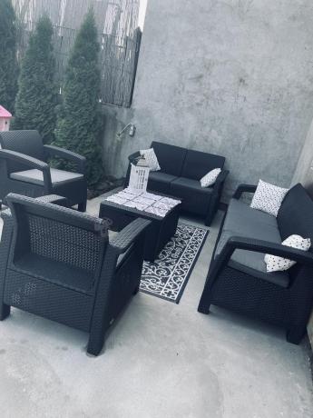 Komplet ogrodowy Corfu Triple Box grafit