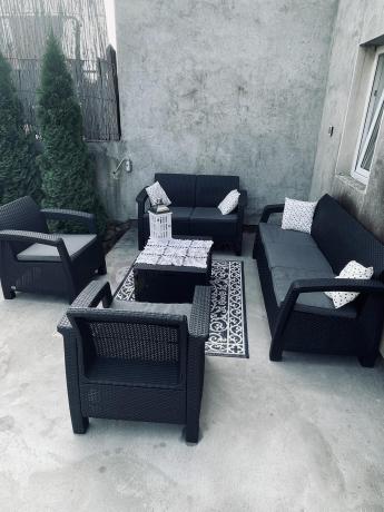 Komplet ogrodowy Corfu Triple Box grafit