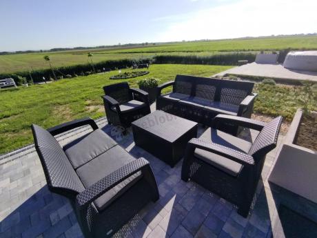 Komplet ogrodowy Corfu Triple Box grafit