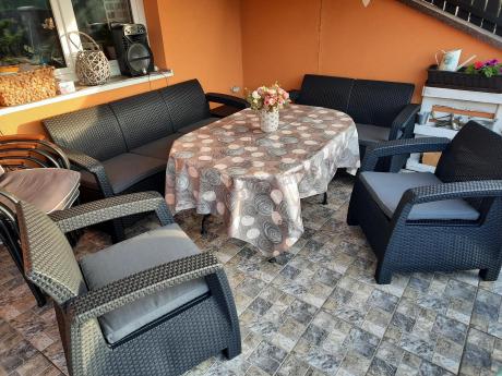 Komplet ogrodowy Corfu Triple Box grafit