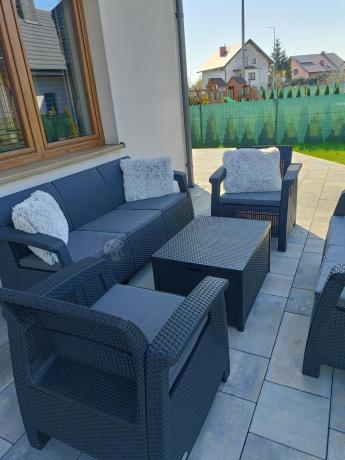 Komplet ogrodowy Corfu Triple Box grafit