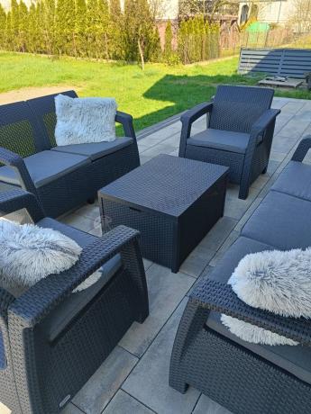 Komplet ogrodowy Corfu Triple Box grafit