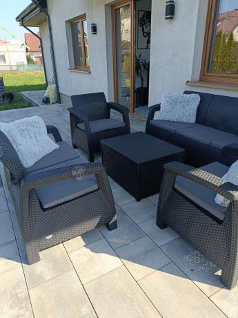 Komplet ogrodowy Corfu Triple Box grafit