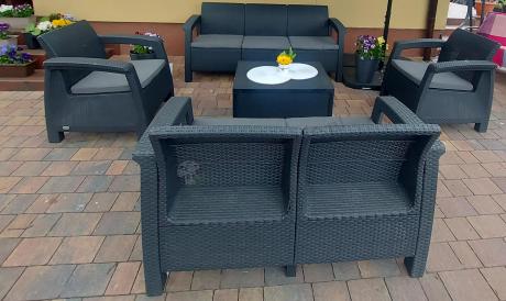 Komplet ogrodowy Corfu Triple Box grafit