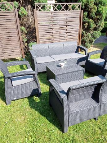 Komplet ogrodowy Corfu Triple Box grafit