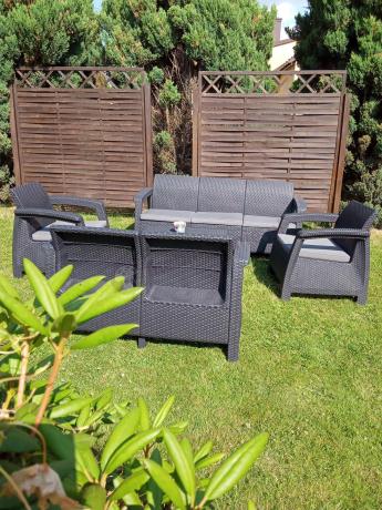 Komplet ogrodowy Corfu Triple Box grafit