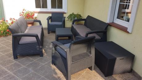 Komplet ogrodowy Corfu Triple Box grafit