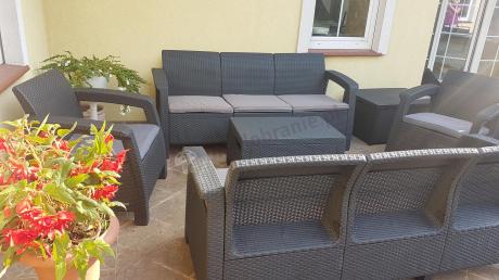 Komplet ogrodowy Corfu Triple Box grafit