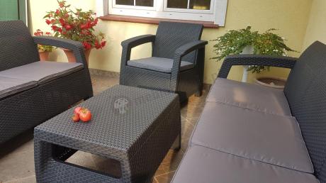 Komplet ogrodowy Corfu Triple Box grafit