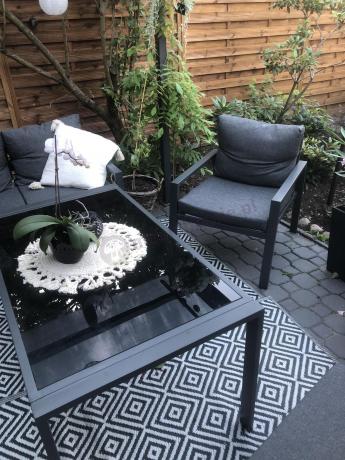 Komplet ogrodowy metalowy z narożnikiem, fotelem i pufami - Sodor Corner XL - Dark Grey