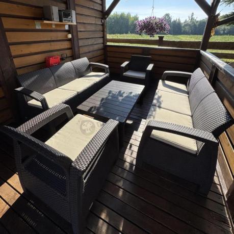 Komplet ogrodowy na taras dla 8 osób