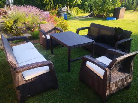 Komplet ogrodowy na taras dla 8 osób