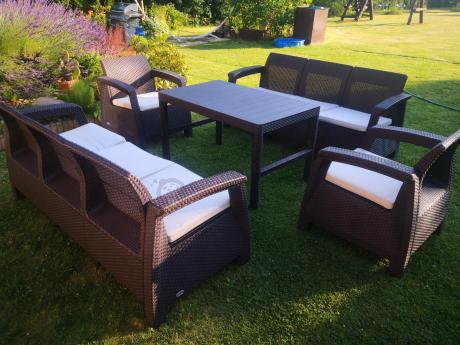 Komplet ogrodowy na taras dla 8 osób
