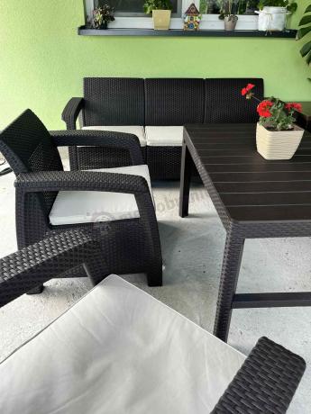 Komplet ogrodowy na taras dla 8 osób