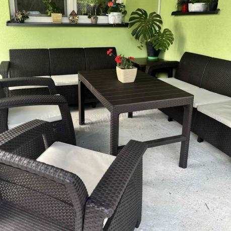 Komplet ogrodowy na taras dla 8 osób