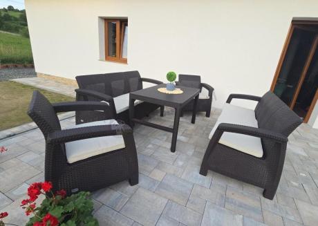 Komplet ogrodowy na taras dla 8 osób