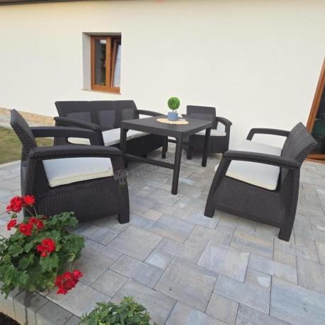 Komplet ogrodowy na taras dla 8 osób