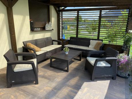 Komplet ogrodowy na taras dla 8 osób