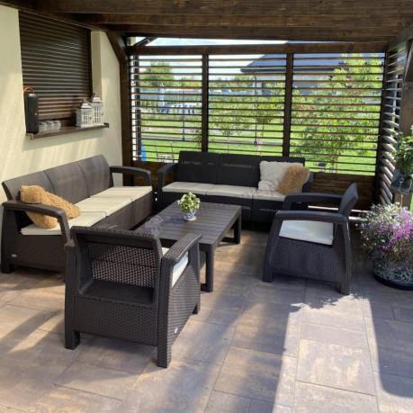 Komplet ogrodowy na taras dla 8 osób