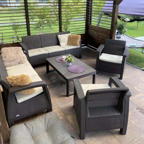 Komplet ogrodowy na taras dla 8 osób