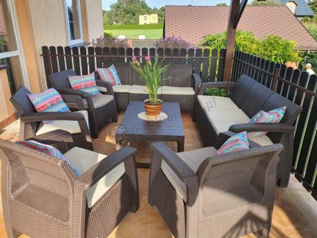 Komplet ogrodowy na taras dla 8 osób