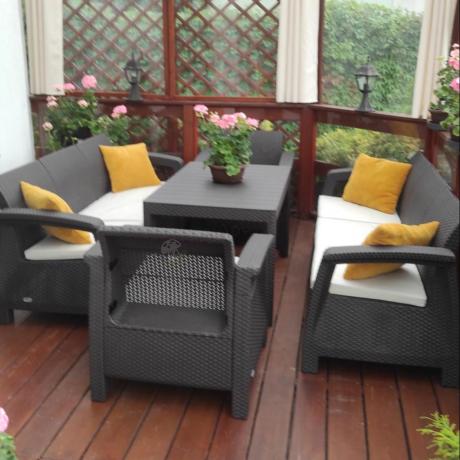 Komplet ogrodowy na taras dla 8 osób