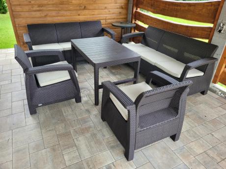 Komplet ogrodowy na taras dla 8 osób