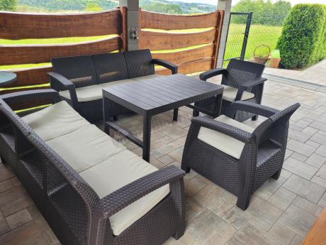 Komplet ogrodowy na taras dla 8 osób