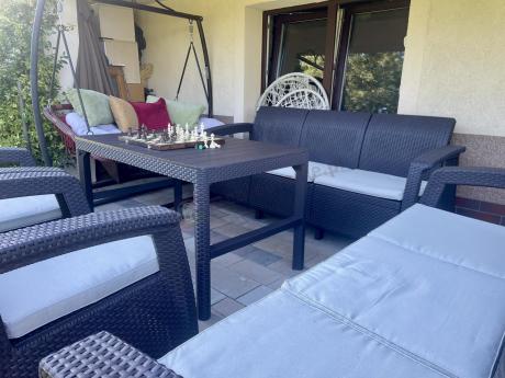 Komplet ogrodowy na taras dla 8 osób