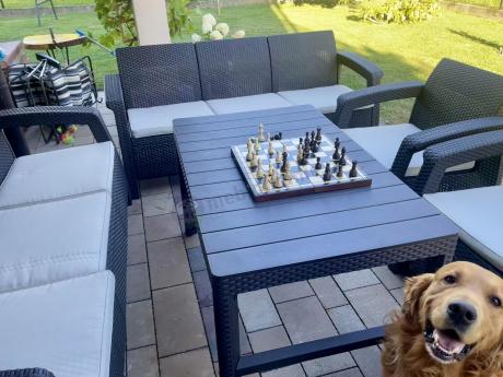 Komplet ogrodowy na taras dla 8 osób