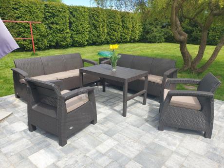 Komplet ogrodowy na taras dla 8 osób