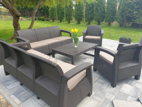 Komplet ogrodowy na taras dla 8 osób