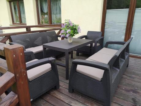 Komplet ogrodowy na taras dla 8 osób