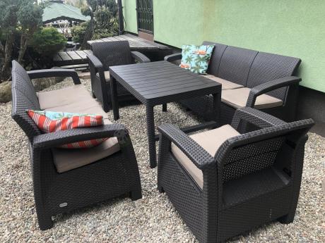 Komplet ogrodowy na taras dla 8 osób