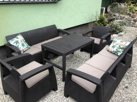 Komplet ogrodowy na taras dla 8 osób