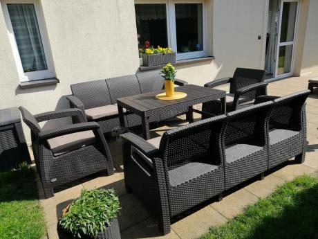 Komplet ogrodowy na taras dla 8 osób