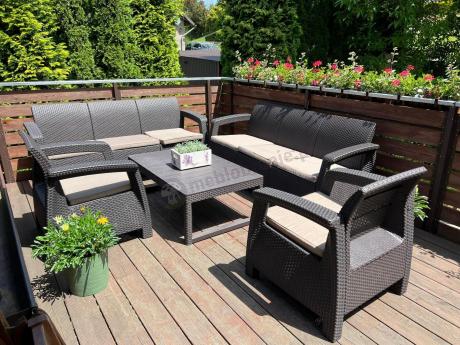 Komplet ogrodowy na taras dla 8 osób