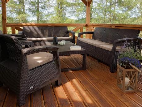 Komplet ogrodowy na taras dla 8 osób