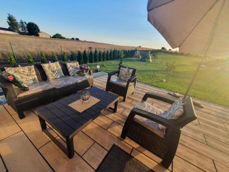 Komplet ogrodowy na taras dla 8 osób