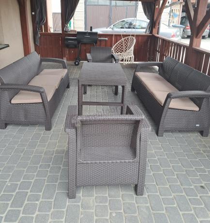 Komplet ogrodowy na taras dla 8 osób