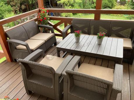 Komplet ogrodowy na taras dla 8 osób