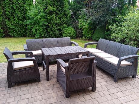 Komplet ogrodowy na taras dla 8 osób