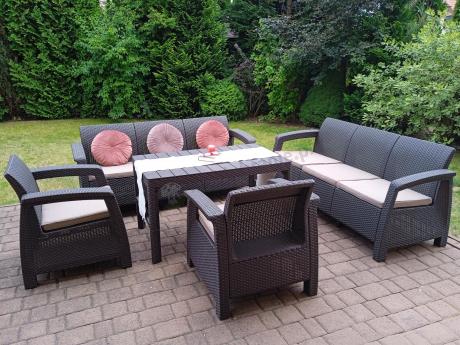 Komplet ogrodowy na taras dla 8 osób