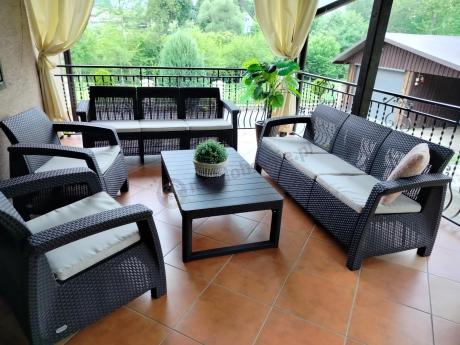 Komplet ogrodowy na taras dla 8 osób