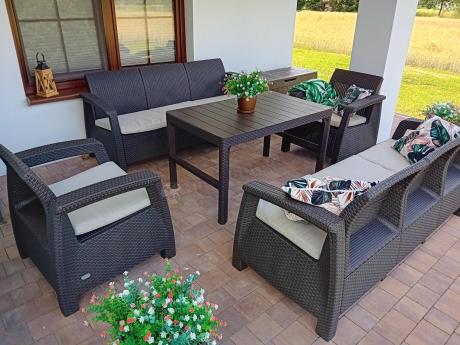 Komplet ogrodowy na taras dla 8 osób