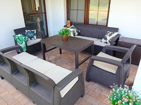 Komplet ogrodowy na taras dla 8 osób