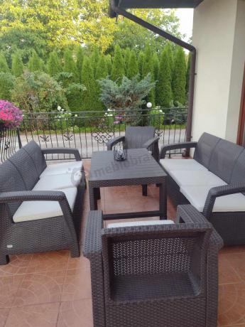 Komplet ogrodowy na taras dla 8 osób