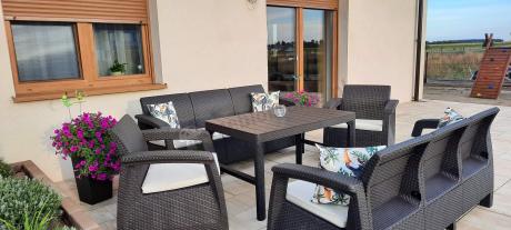 Komplet ogrodowy na taras dla 8 osób