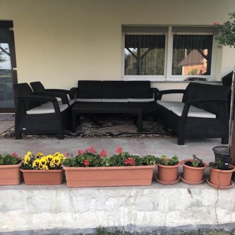 Komplet ogrodowy na taras dla 8 osób