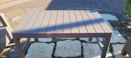 Komplet ogrodowy z podnoszonym stołem cappuccino